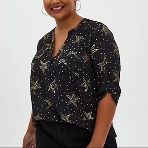 Torrid SIZE 3 Stars Harper Georgette Blouse